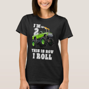 Kids I'm 2 This Is How I Roll Monster Truck T-Shirt