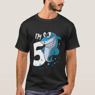 Kids I'm 5 Years Old Shark 5Th Birthday T-Shirt