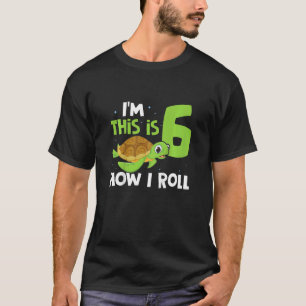 Kids I'm 6 This Is How I Roll Turtles Birthday T-Shirt
