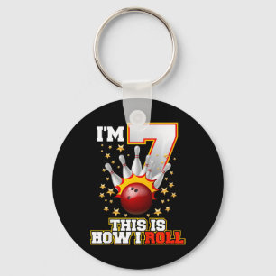Kids I'm 7 This Is How I Roll 7th Year Old Birthda Key Ring