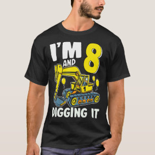 Kids I'm 8 And Digging It 8 Years Boy 8rd Birthday T-Shirt