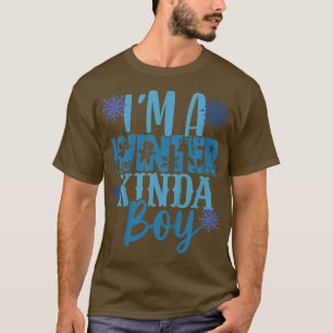 Kids I'm A Winter Kinda Boy Christmas Tree Angel S T-Shirt