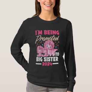 Kids I'm Being Promoted To Big Sister Dinosaur Big T-Shirt