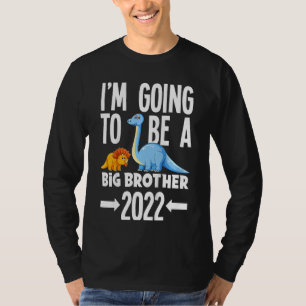Kids I'm Going To Be A Big Brother 2022 Dino Dinos T-Shirt