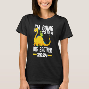 Kids I'm Going To Be A Big Brother 2024 Dinosaur D T-Shirt