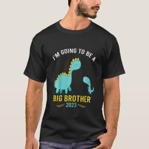 Kids I'm Going To Be A Big Brother Again 2023 Dino T-Shirt