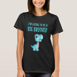 Kids I'm Going To Be A Big Brother  Cute Kids Dino T-Shirt