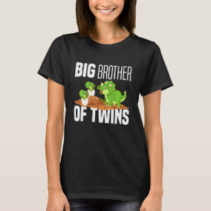 Kids I'm Going To Be A Big Brother Of Twins Dino D T-Shirt