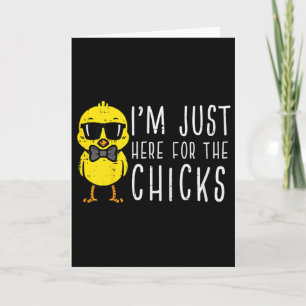 Kids Im Just Here For The Chicks Cute Easter Boys  Card