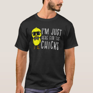 Kids Im Just Here For The Chicks Cute Easter Boys  T-Shirt