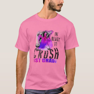 Kids Im Ready To Crush 1St Grade Unicorn Dabbing T T-Shirt