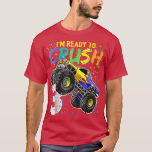 Kids I'm Ready to Crush 3 Monster Truck 3rd Birthd T-Shirt