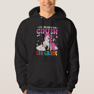Kids Im Ready To Crush 5th Grade Magical Unicorn F Hoodie