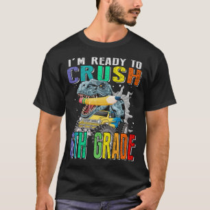 Kids I'm Ready To Crush 6th grade Monster Truck Di T-Shirt