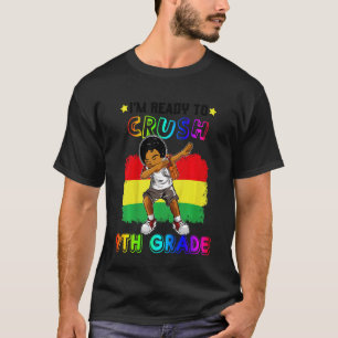 Kids I'm Ready To Crush 9th Grade Afro Black Boys  T-Shirt