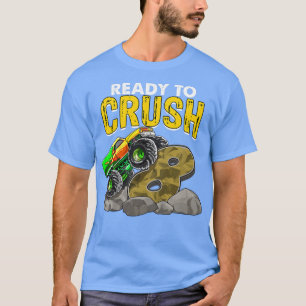 Kids I'm Ready To Crush Being 8 Monster Truck Birt T-Shirt