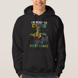 Kids I'm Ready To Crush First Grade Monster Truck Hoodie