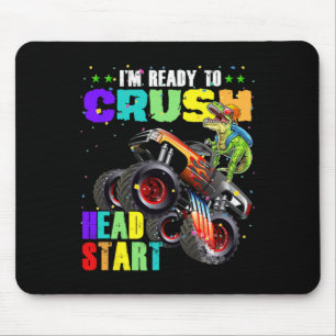 Kids I'm Ready To Crush Head Start Dinosaur Monste Mouse Pad