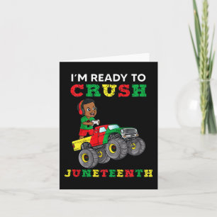 Kids I'm Ready To Crush Juneteenth Fun Gamer Boys Card