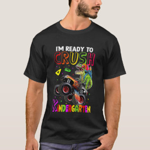 Kids I'm Ready To Crush Kindergarten Dinosaur Back T-Shirt