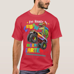 Kids I'm Ready To Crush Kindergarten Dinosaur Back T-Shirt