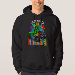 Kids I'm Ready To Crush Kindergarten Dinosaur Mons Hoodie