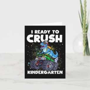 Kids Im Ready To Crush Kindergarten Monster Truck Card