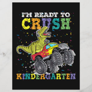 Kids I'm Ready To Crush Kindergarten Monster Truck Custom Letterhead