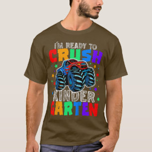 Kids I'm Ready to Crush Kindergarten Monster Truck T-Shirt