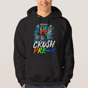 Kids I'm Ready To Crush Pre K Monster Truck Prek B Hoodie