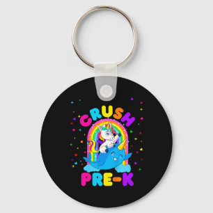 Kids I'm Ready to Crush Pre K Unicorn Back to Scho Key Ring