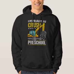 Kids I'm Ready To Crush Preschool Construction Veh Hoodie
