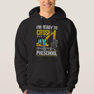 Kids I'm Ready To Crush Preschool Construction Veh Hoodie