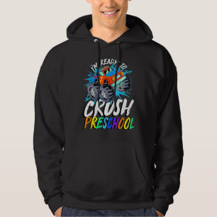 Kids I'm Ready To Crush Preschool Monster Truck Ba Hoodie