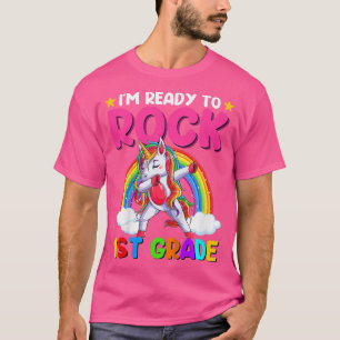 Kids I'm Ready To Rock 1st Grade Unicorn Back To S T-Shirt