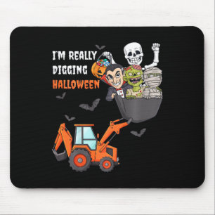Kids I'm Really Digging Halloween Skeleton Zombie  Mouse Pad