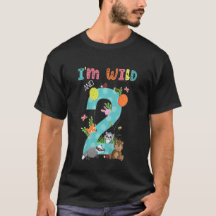 Kids I'm Wild And 2 Zoo Theme Birthday Safari Jun T-Shirt