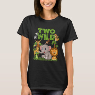 Kids I'm Wild And 2 Zoo Theme Birthday  Safari Jun T-Shirt