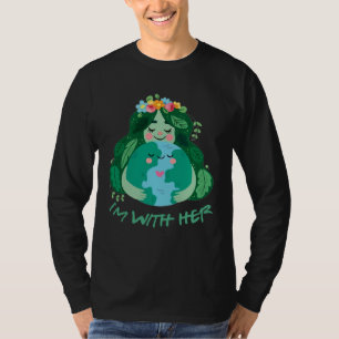 Kids Im With Her Earth Day Pro Save Environment To T-Shirt