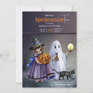 Kids in Costume Halloween Birthday Party Invitation