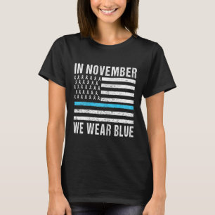 Kids In November We Wear Blue Diabetes Awareness M T-Shirt