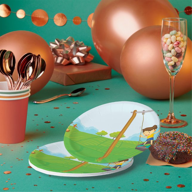 Kids In The Park Paper Plate (Creator Uploaded)