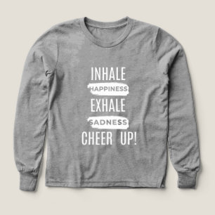 KIDS INHALE AND EXHALE CHEER UP LONG SLEEVE TEE