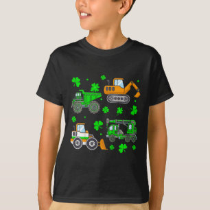 Kids Irish Construction Truck Crane St Patricks Da T-Shirt