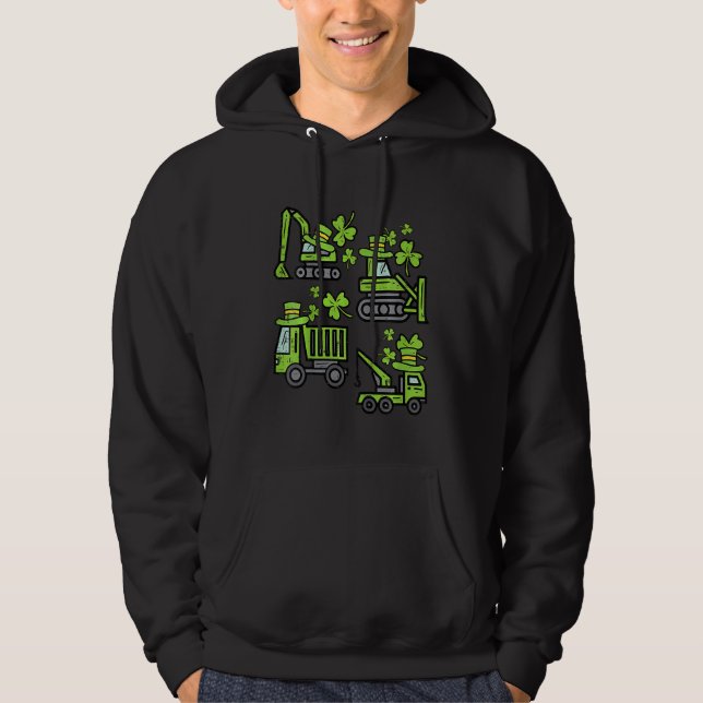 Kids Irish Construction Truck Crane Toddler Boys S Hoodie (Front)