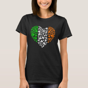 Kids Irish Shamrocks Heart Toddler Girl St Patrick T-Shirt