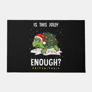 kids is this jolly enough turtle santa merry chris doormat