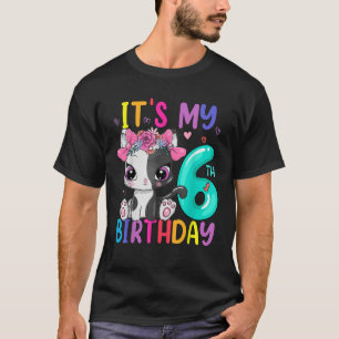 Kids It s My 6th Birthday Girl 6 Year Old Cat Cost T-Shirt
