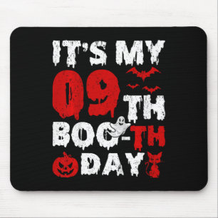 Kids It’s My 9th Boo-th Day Scary 9th Birthday Hal Mouse Pad