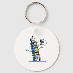 Kids Italy Leaning Tower Pisa ciao From Pisa' Girl Key Ring